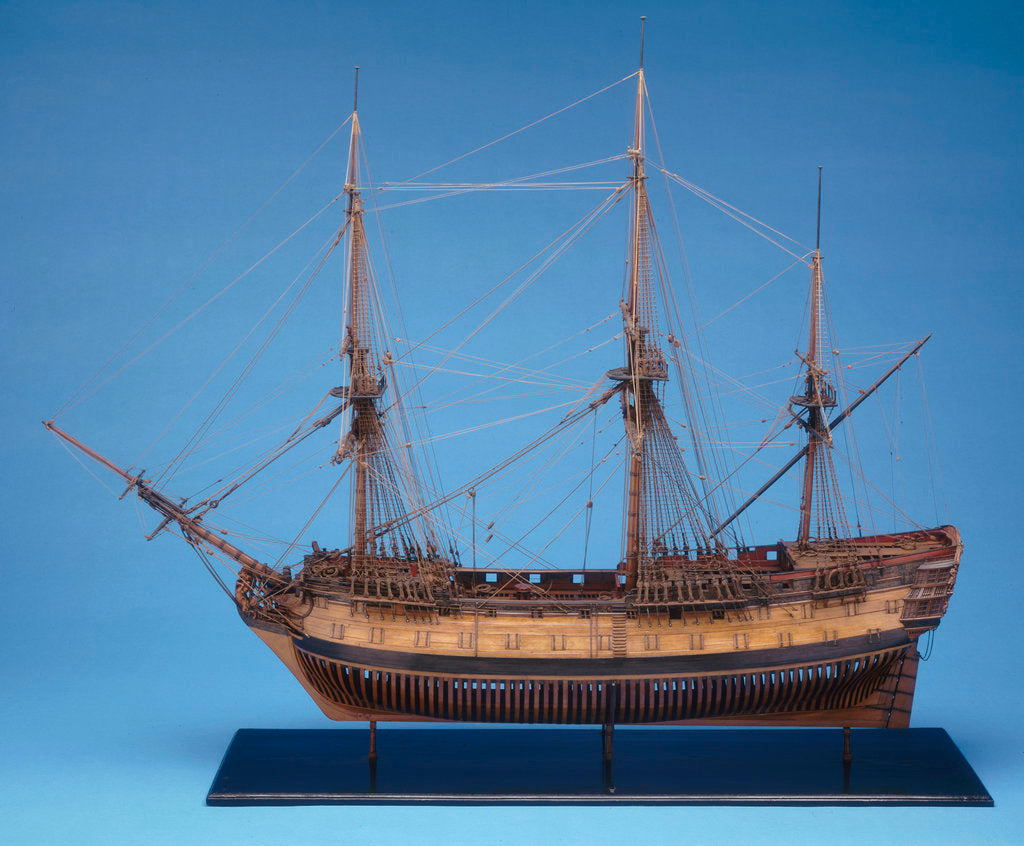 Detail of Ship of 64 guns by Unknown