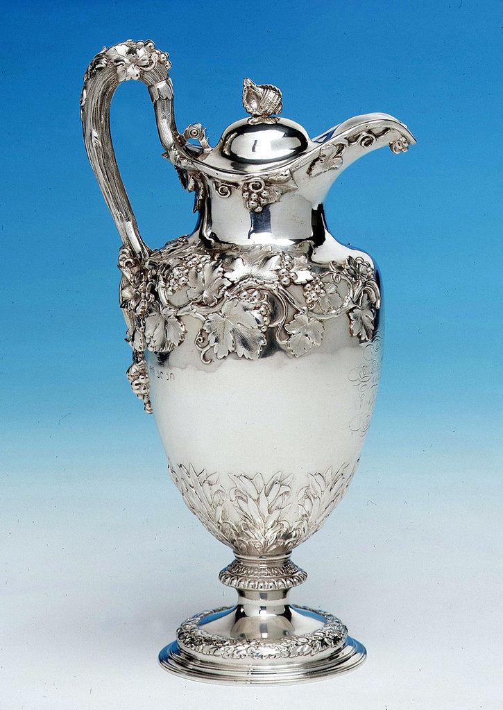 Detail of Claret jug by Edward Barnard