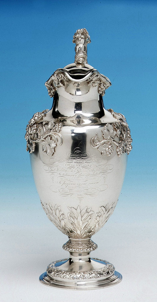 Detail of Claret jug by Edward Barnard