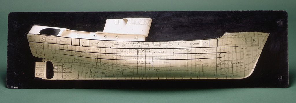 Detail of Plating model, starboard broadside by Unknown