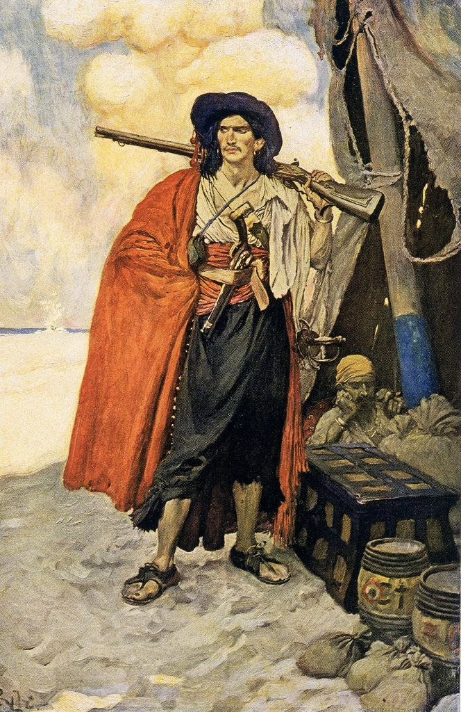 Detail of A colourful pirate or buccaneer by Howard Pyle