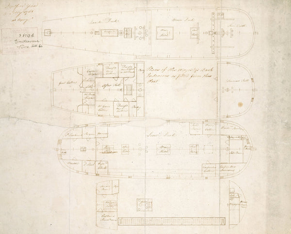 Plan of 'Endeavour' (1768)