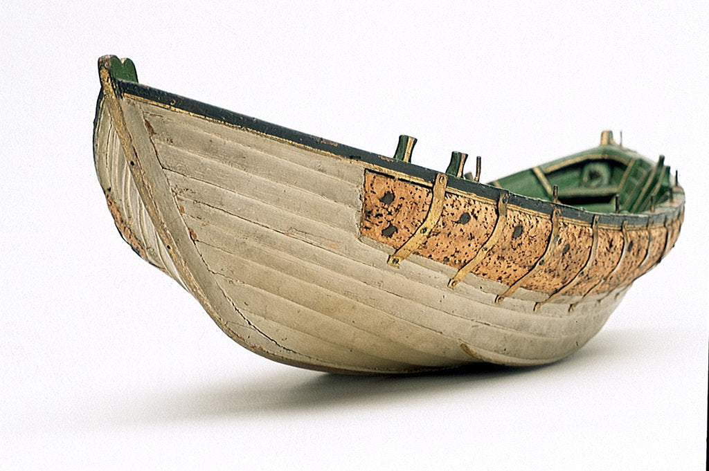 Detail of Full hull model, Greathead lifeboat by Henry Greathead