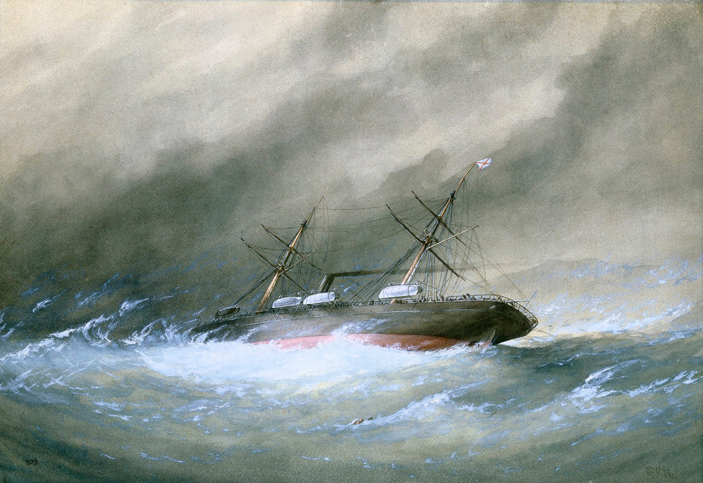 Detail of Wreck of the Royal Mail 'Rhone' by William Frederick Mitchell