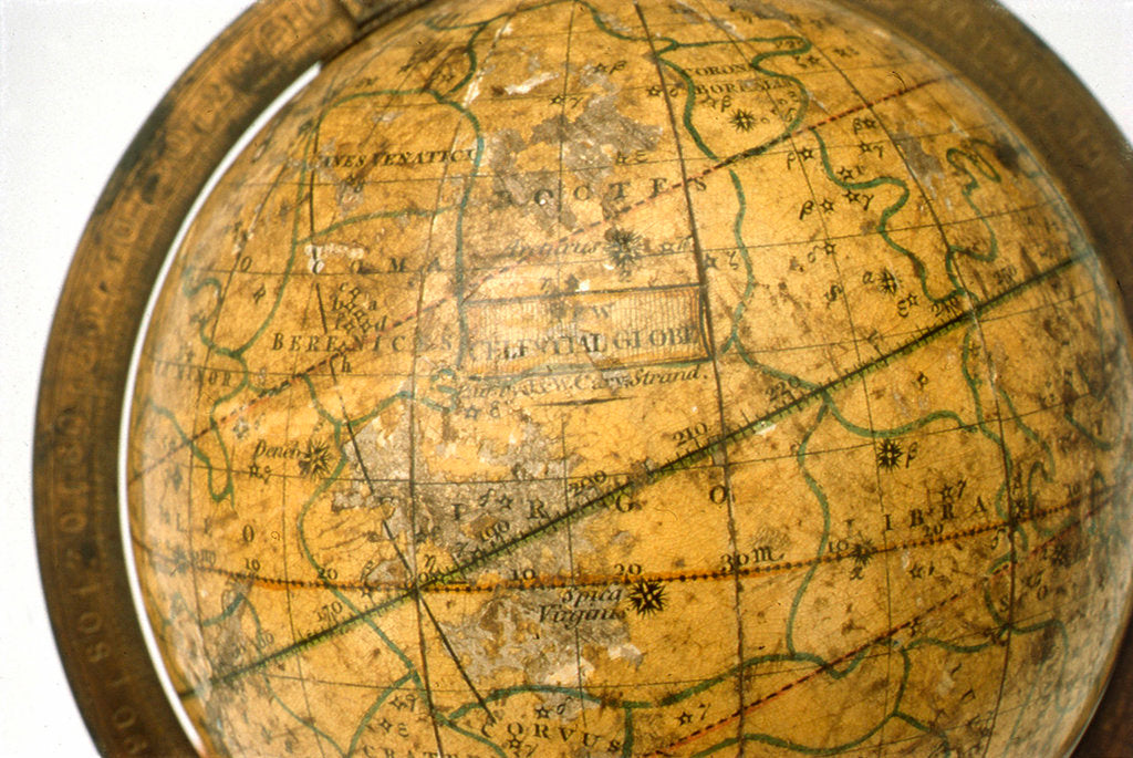Detail of Cartouche above Virgo by John Cary