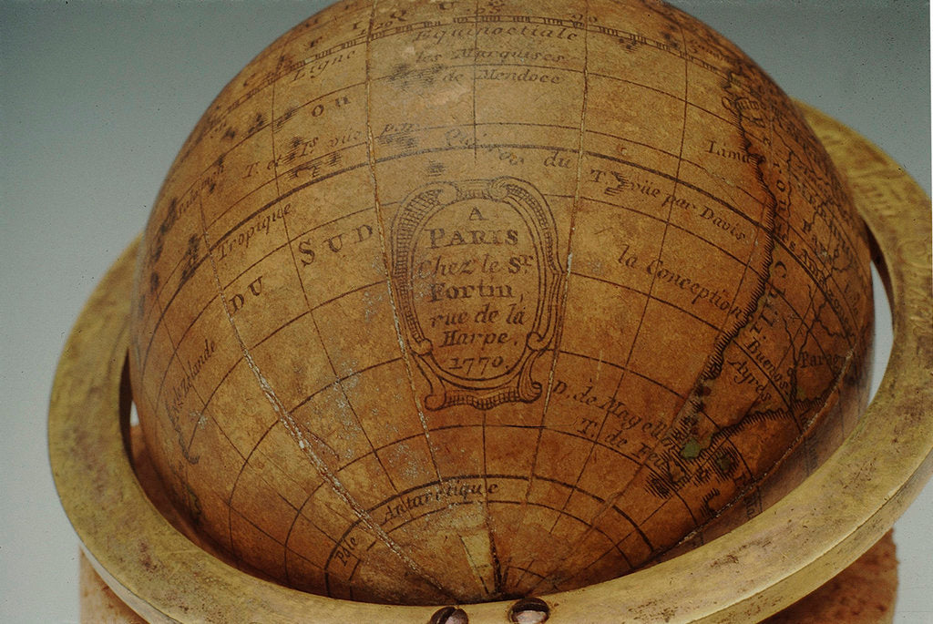 Detail of Cartouche in South Pacific Ocean by Jean Fortin