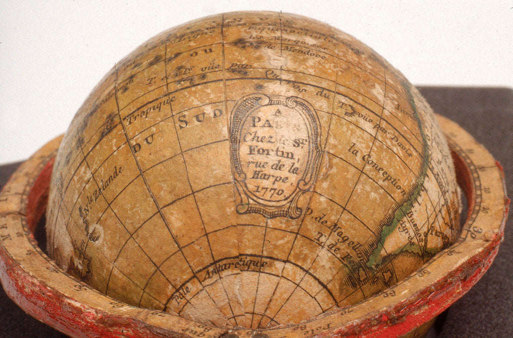 Detail of Cartouche in South Pacific Ocean by Jean Fortin