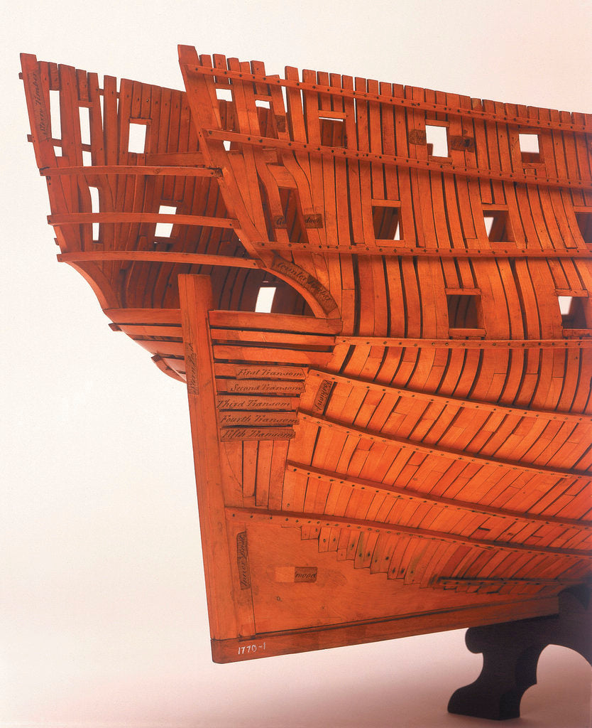 Detail of 'Intrepid', starboard stern quarter detail by Joseph Williams