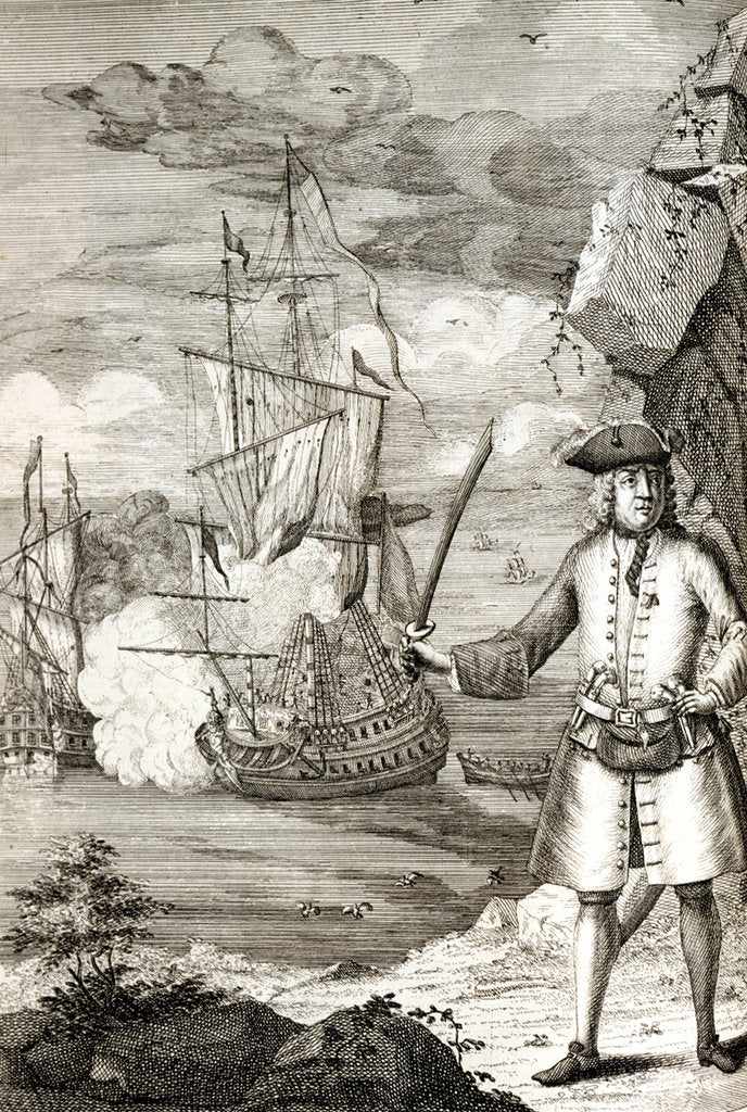 Detail of Captain Henry Avery taking one of the Great Moghul's ships by unknown