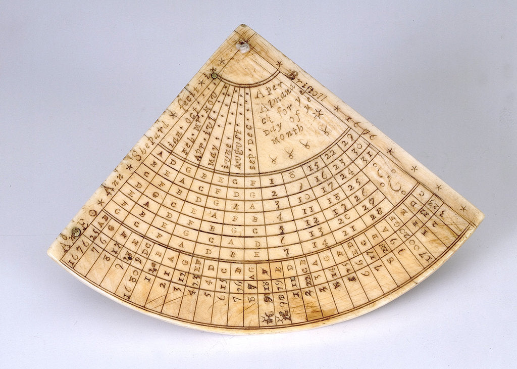 Detail of Reverse of Gunter quadrant by Ann Shepard