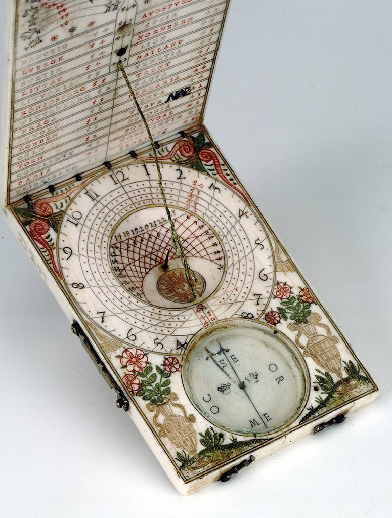 Detail of Diptych dial, leaves Ib and IIa by Michael Lesel