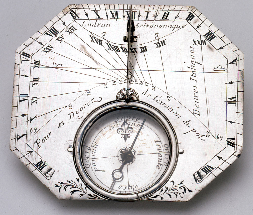 Detail of Horizontal dial by Nicolas Bion