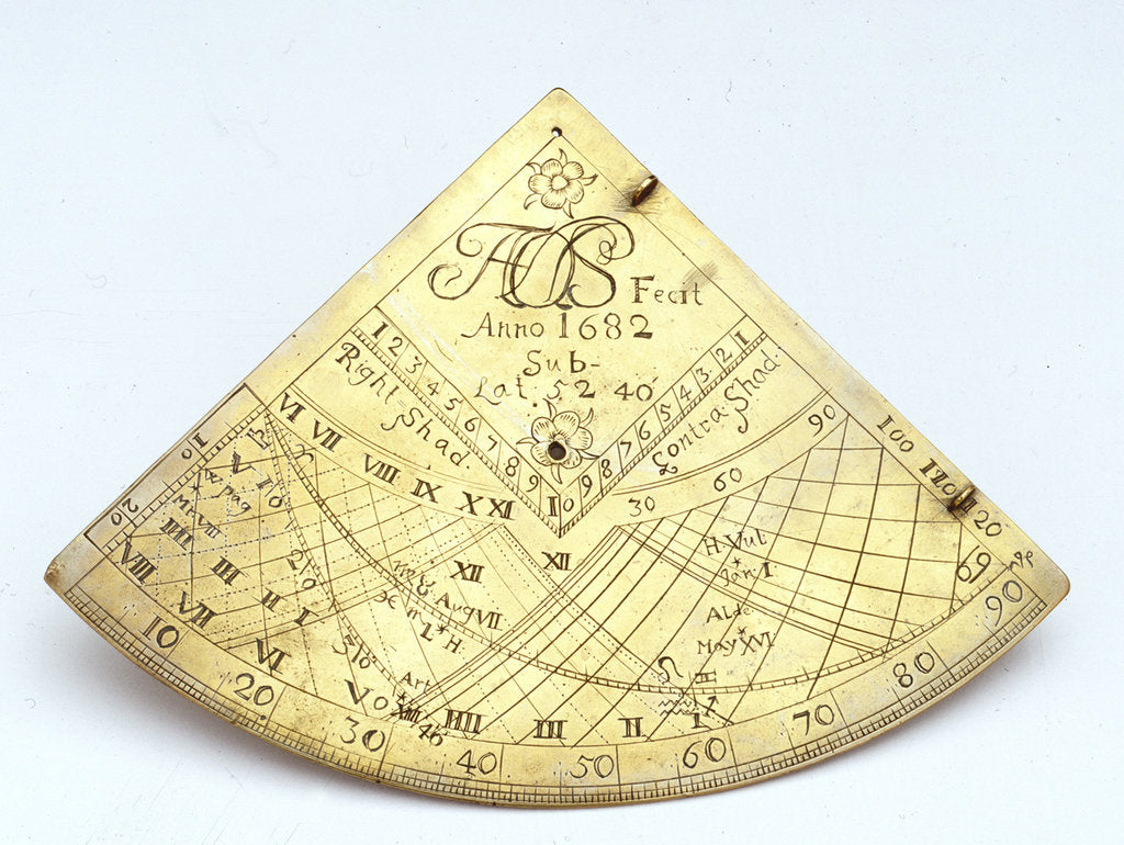 Detail of Obverse of Gunter quadrant by Unknown