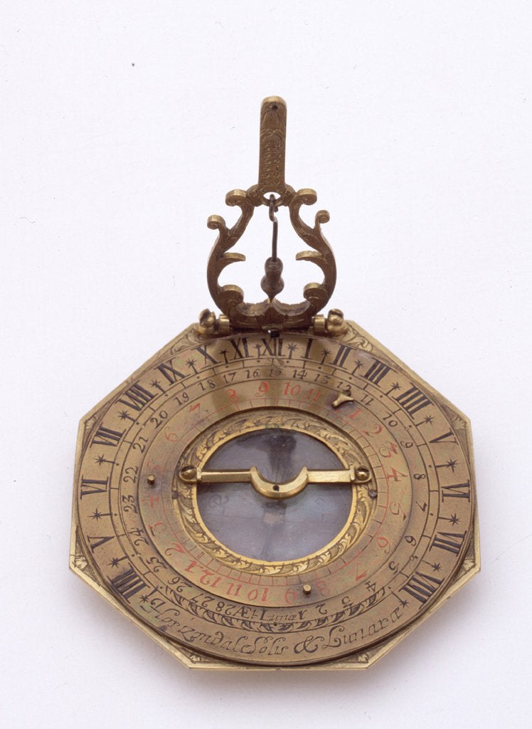 Detail of String-gnomon dial by Nikolaus Rugendas
