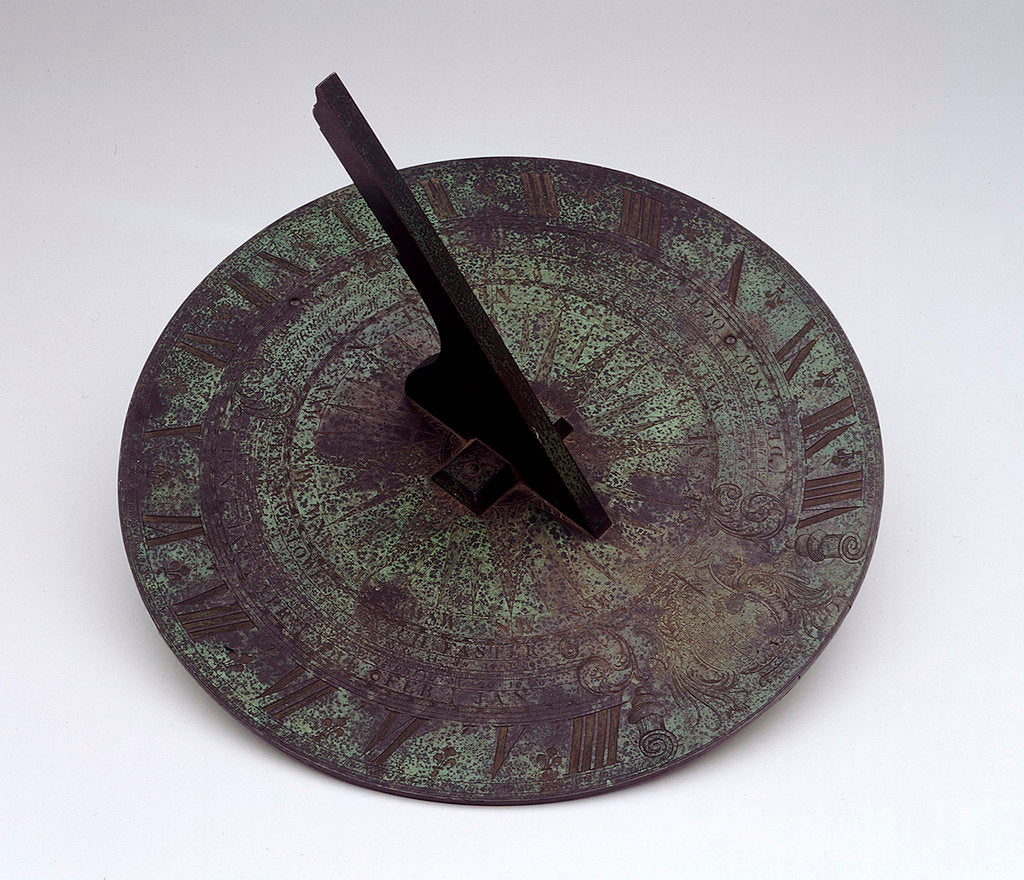 Detail of Horizontal pedestal dial by Thomas Wright