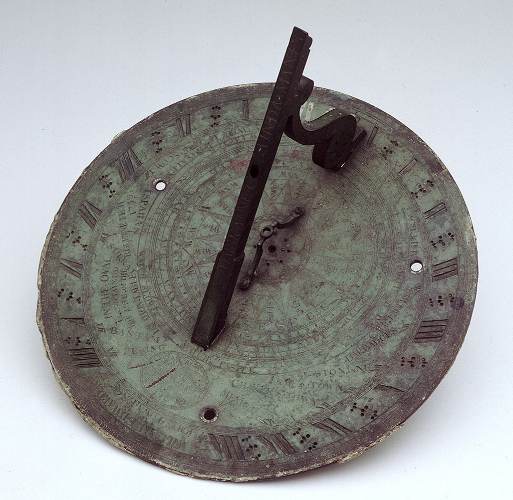 Detail of Horizontal pedestal dial by Richard Glynne