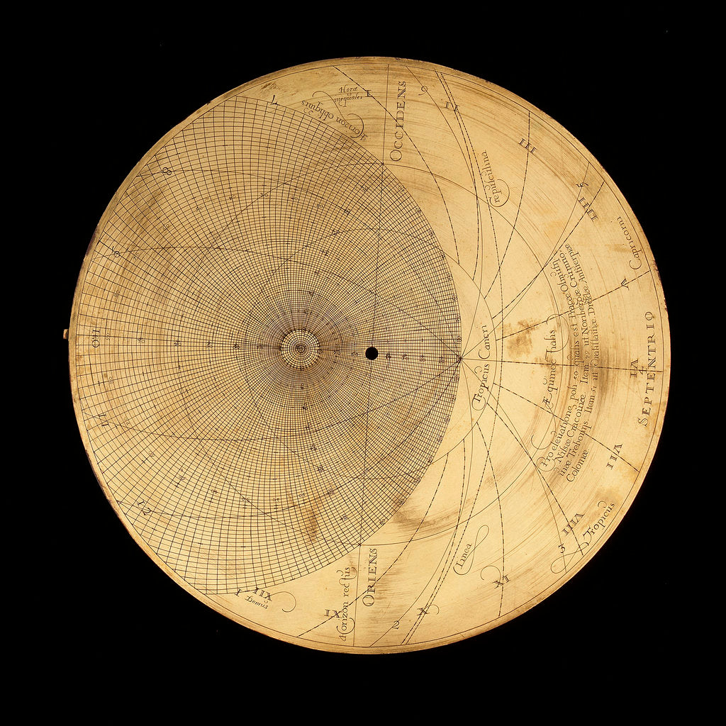 Detail of Astrolabe: plate for 50 by Erasmus Habermel