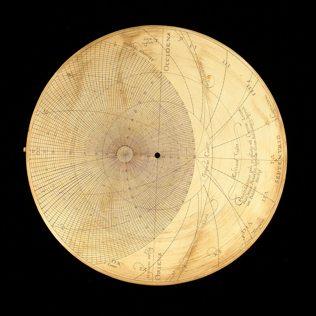 Detail of Astrolabe: plate for 48 by Erasmus Habermel