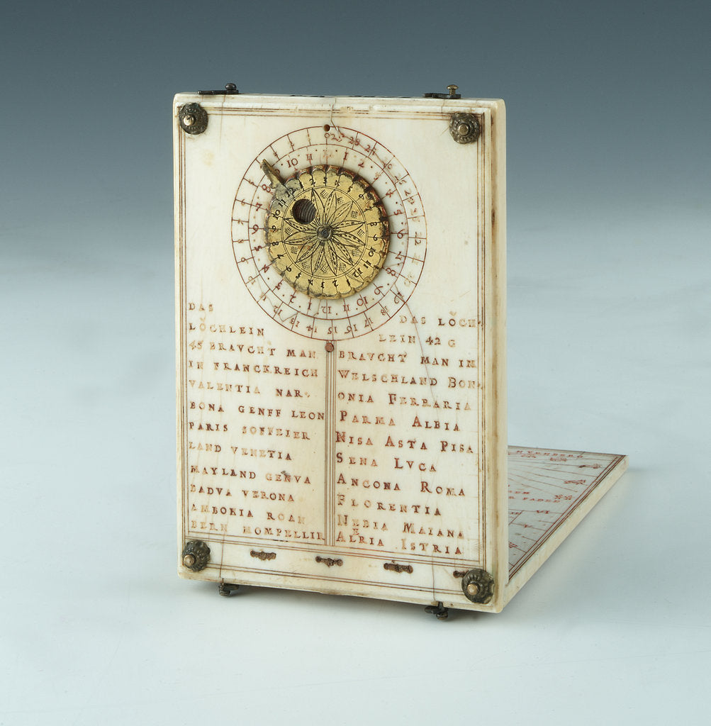 Detail of Diptych dial, leaf IIb by Hans Ducher