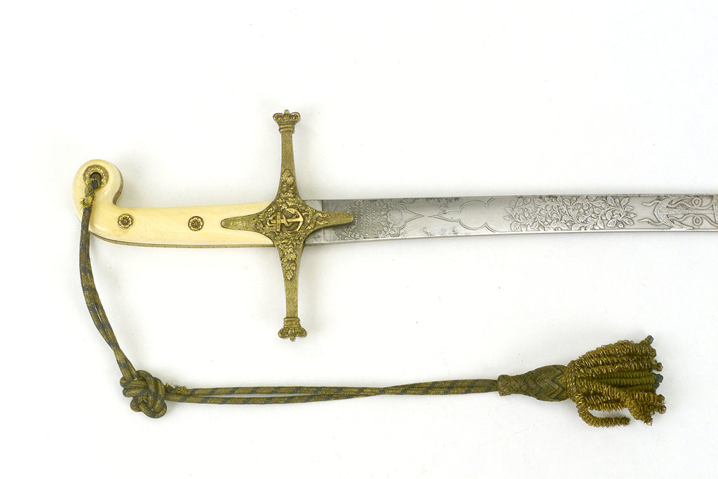 Detail of Mameluke hilted sword by E. & E. Emanuel