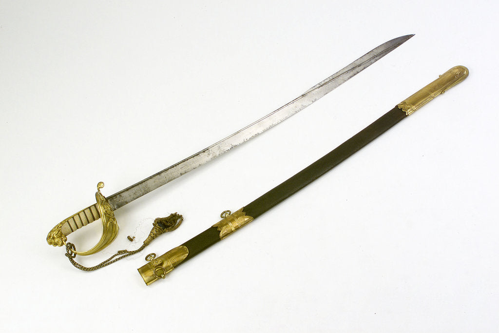 Detail of Solid half-basket hilted sword by Unknown