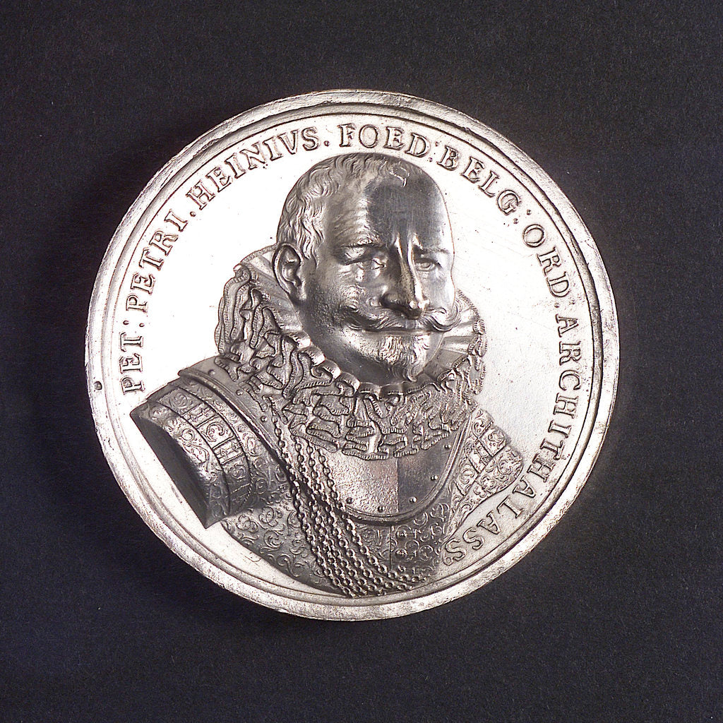 Detail of Medal commemorating Admiral Heyn and the capture of the Spanish silver fleet off Matanzas, 1628; obverse by Unknown