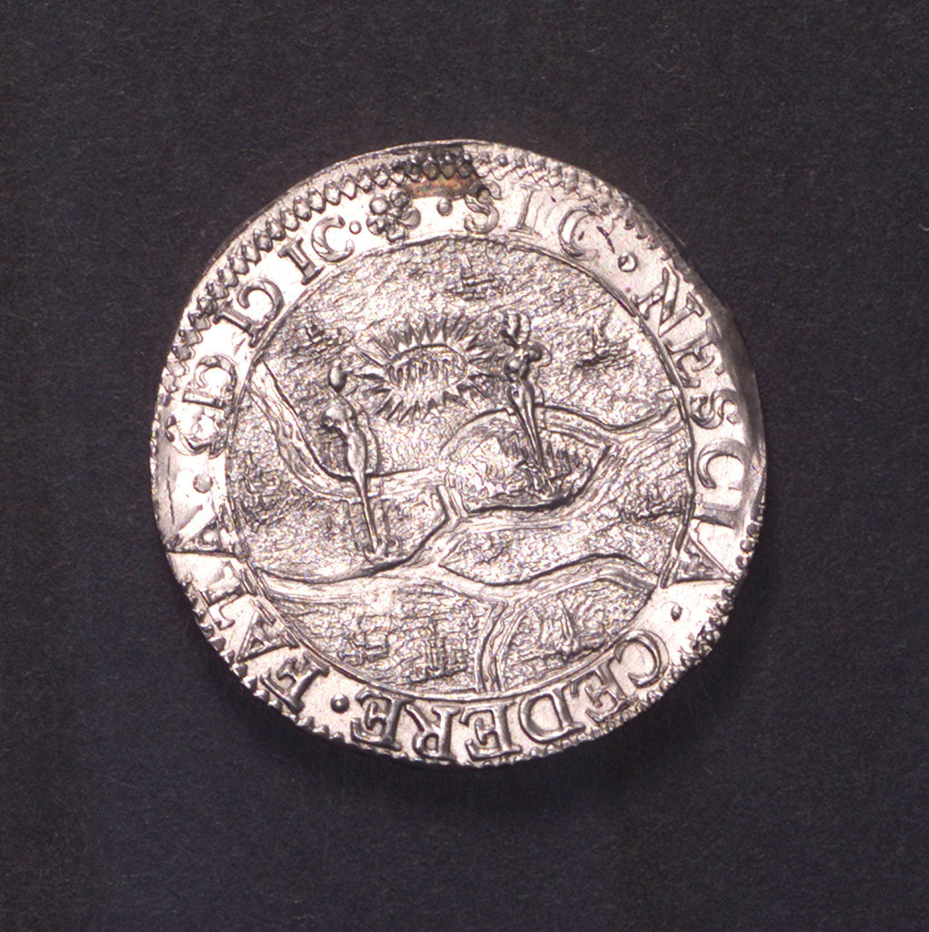 Detail of Counter commemorating the capture of St Thomas, 1599; reverse by Unknown