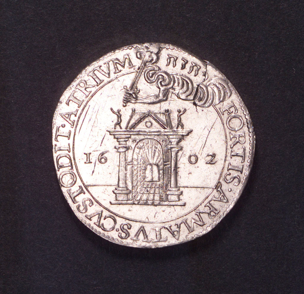 Detail of Counter commemorating the defence of Ostend, 1601; obverse by Unknown