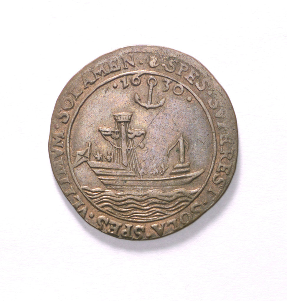 Detail of Counter commemorating hopes for peace, 1630; obverse by Unknown