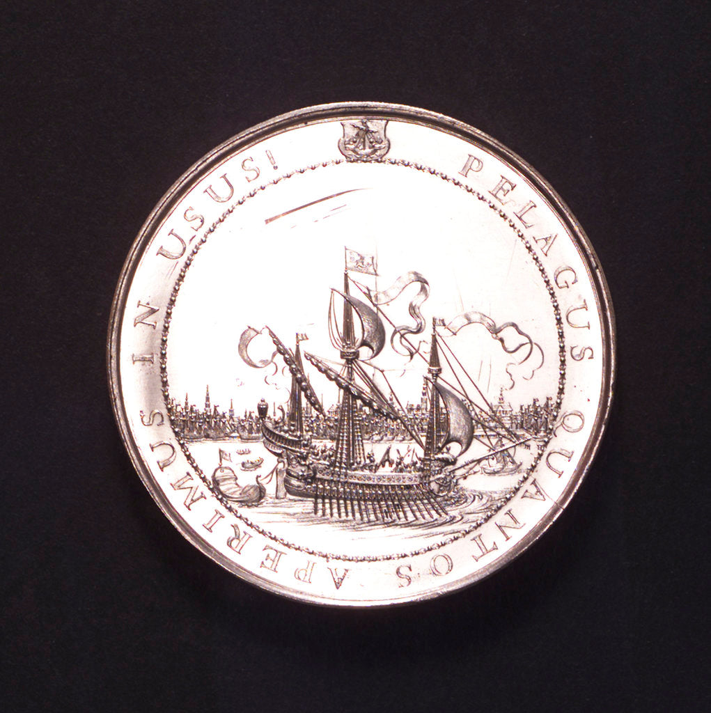 Detail of Medal commemorating the inauguration of the City Hall of Amsterdam, 1655; reverse by J. Pool
