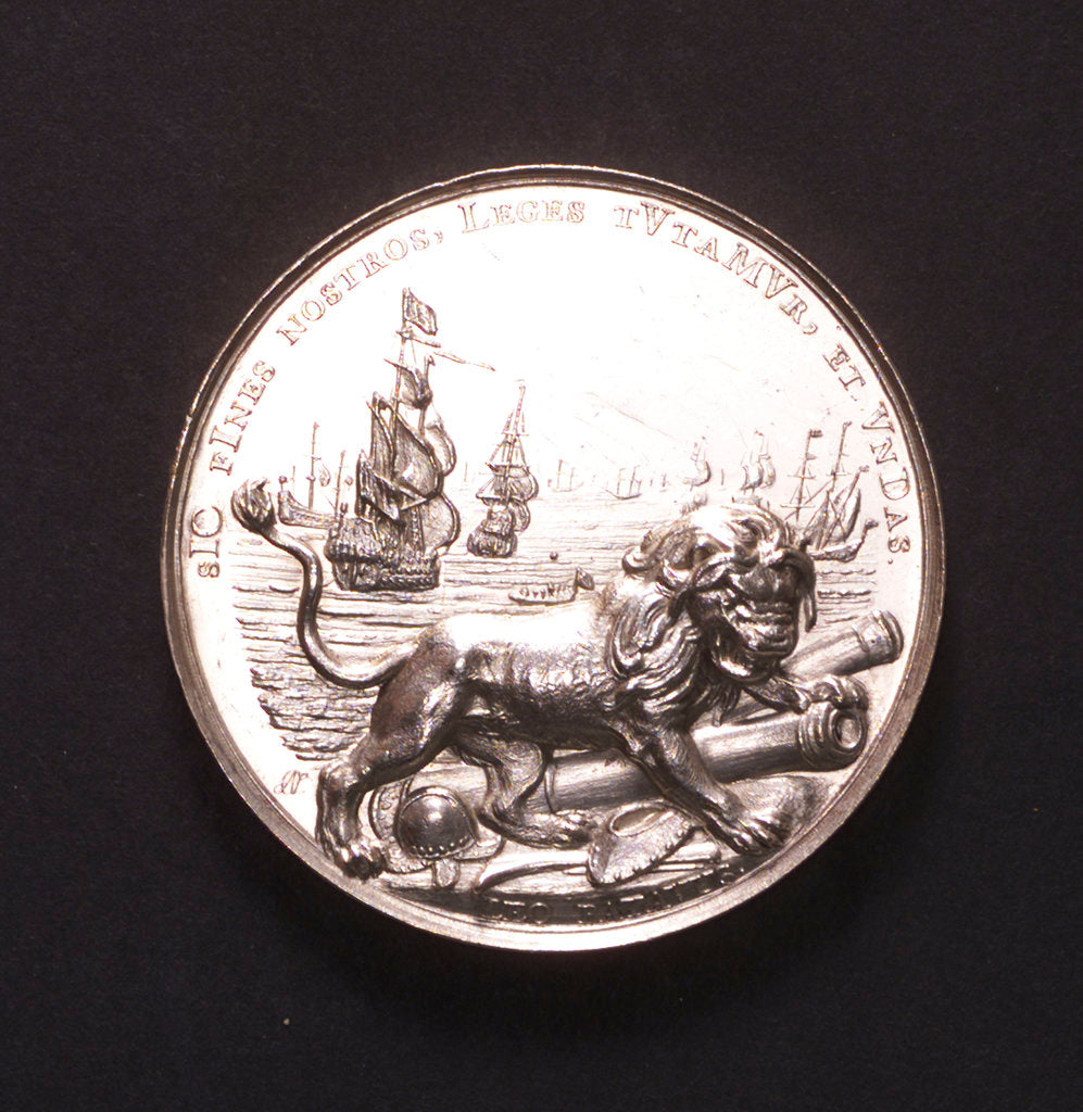 Detail of Medal commemorating the Peace of Breda, 1667; obverse by J. Lutma