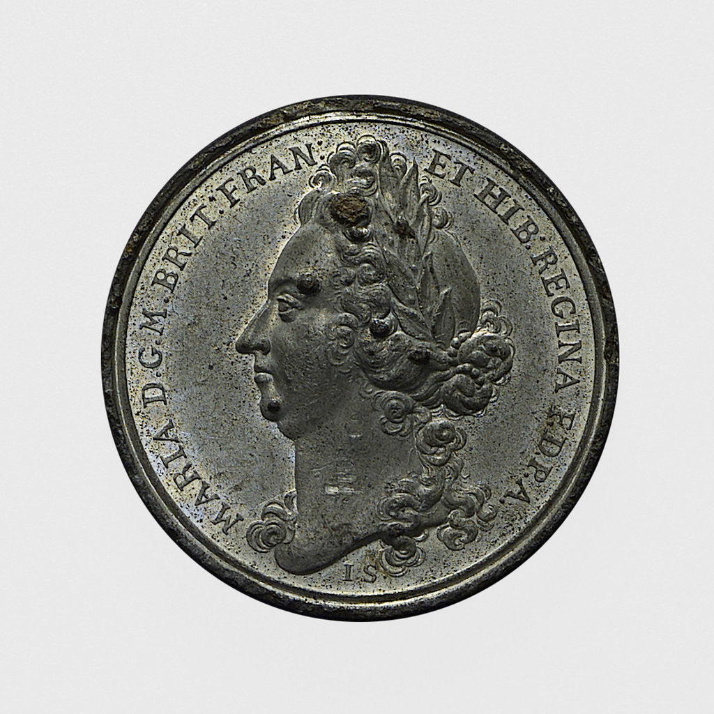 Detail of Medal commemorating Queen Mary Regent and the repair of the fleet; obverse by J. Smeltzing