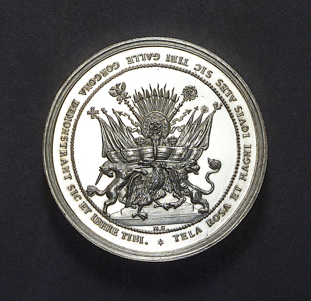 Detail of Medal commemorating the Expedition to Vigo Bay, 1702; reverse by M. Smeltzing