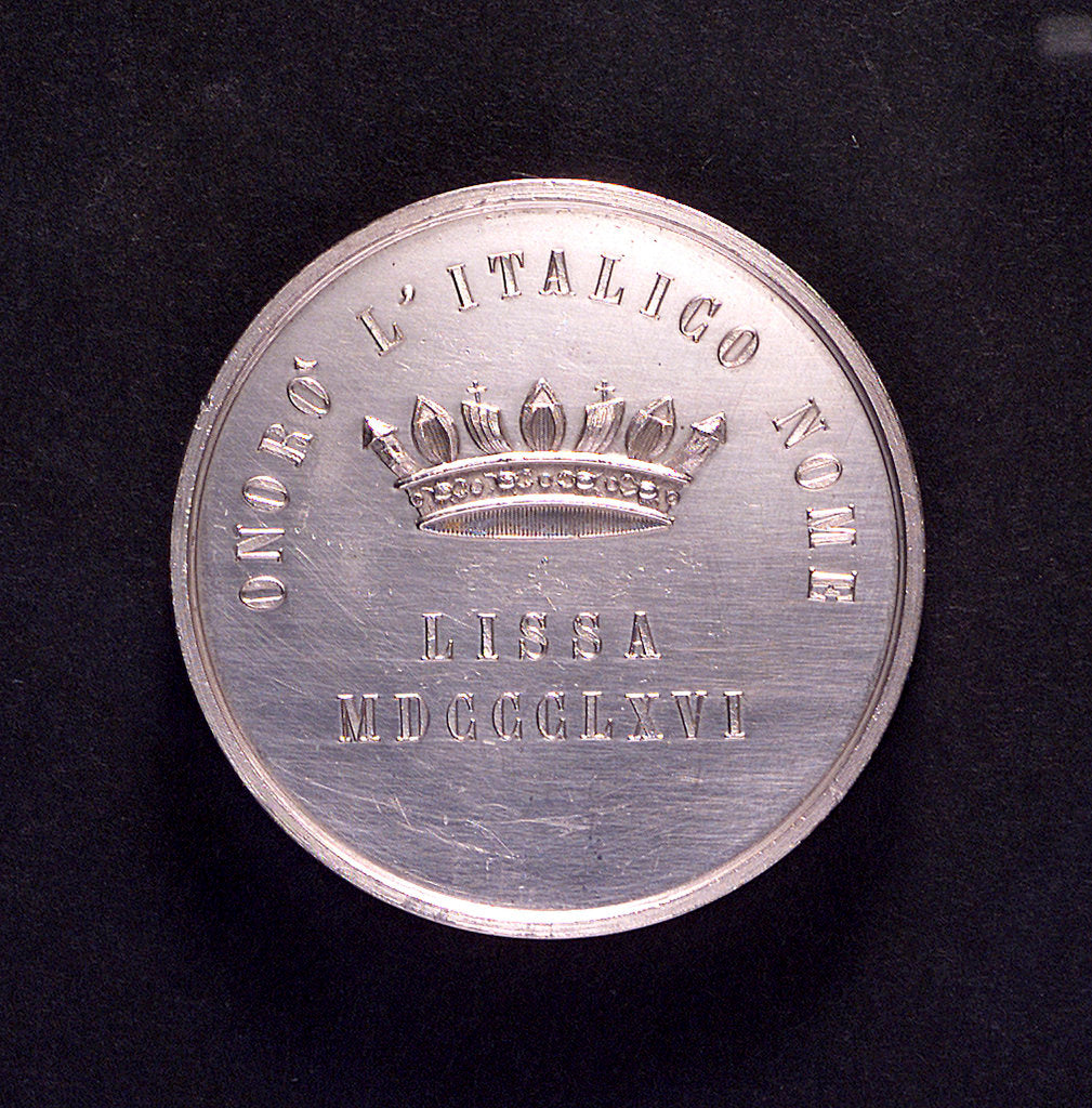 Detail of Medal commemorating Admiral Riboty; reverse by A. Pieroni