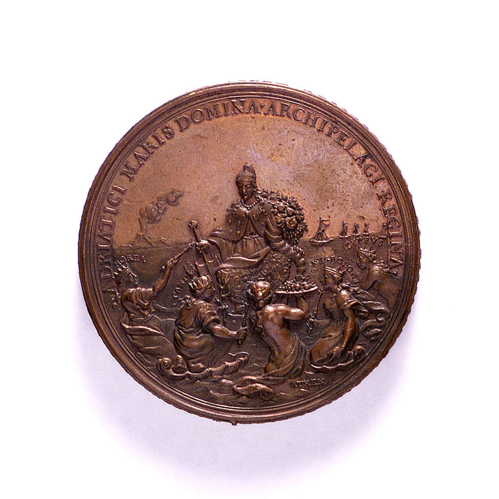 Detail of Medal commemorating the Venetian command of the sea; reverse by P.H. Muller