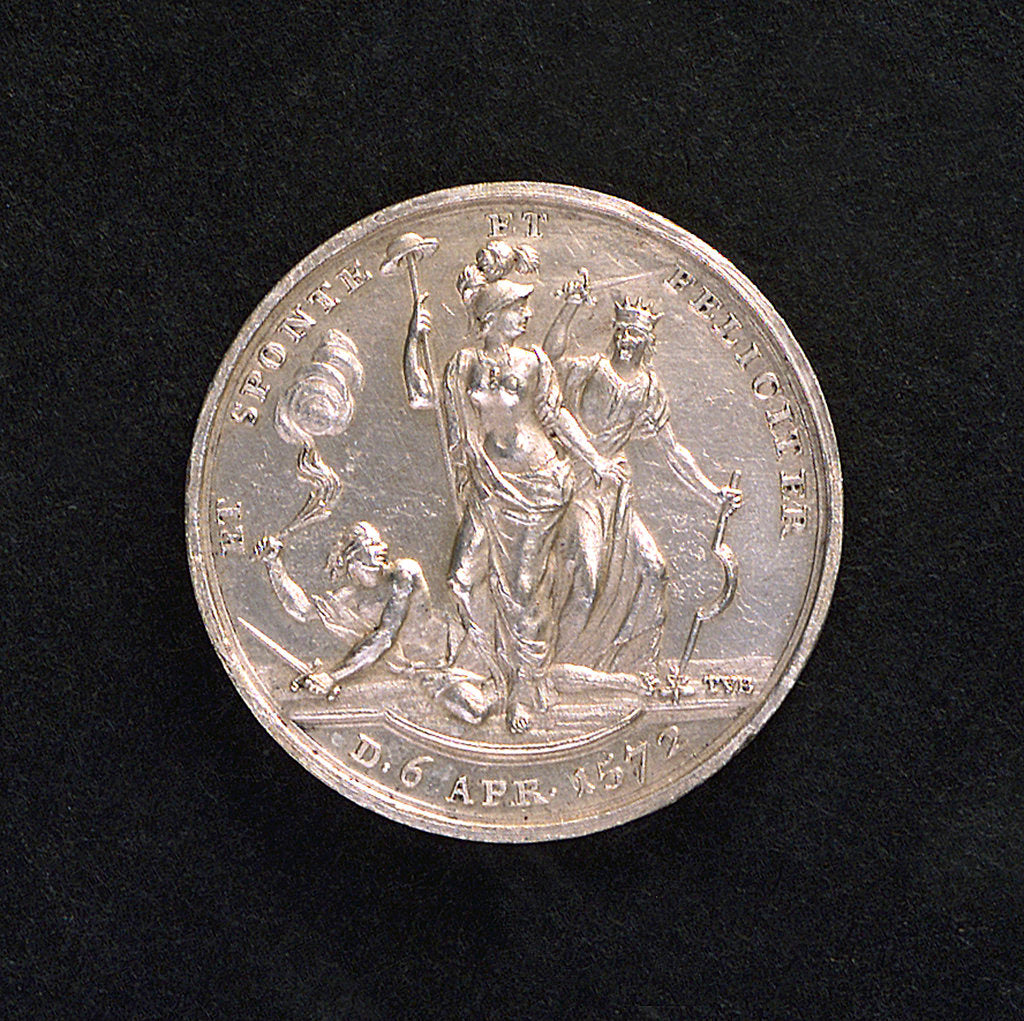 Detail of Medal commemorating the bicentenary of the deliverance of Flushing, 1772; reverse by T. van Berckel
