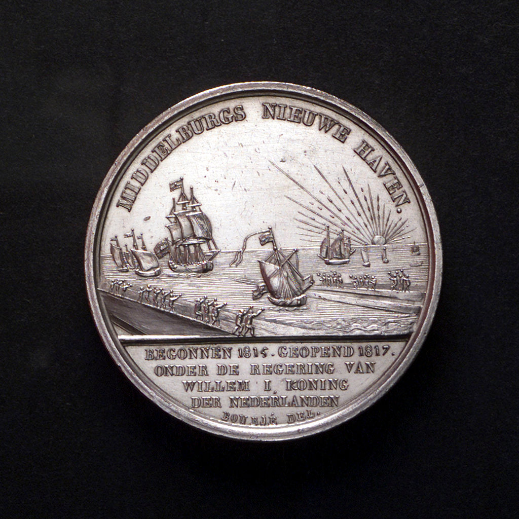 Detail of Medal commemorating the opening of the new harbour of Middelburg, 1817; reverse by Simon and Bourje