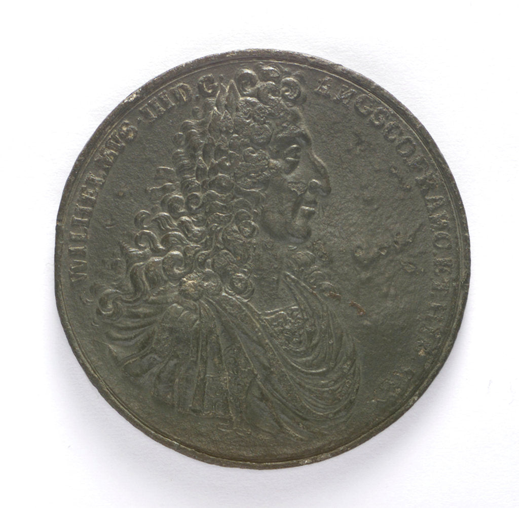 Detail of Medal commemorating the Battle of la Hogue, 1692; obverse by D.S.