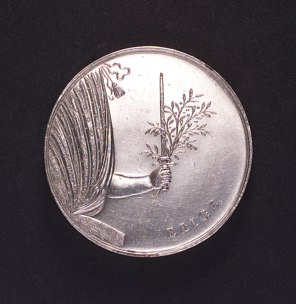 Detail of Medal commemorating the bombardment of Genoa, 1684; reverse by Unknown