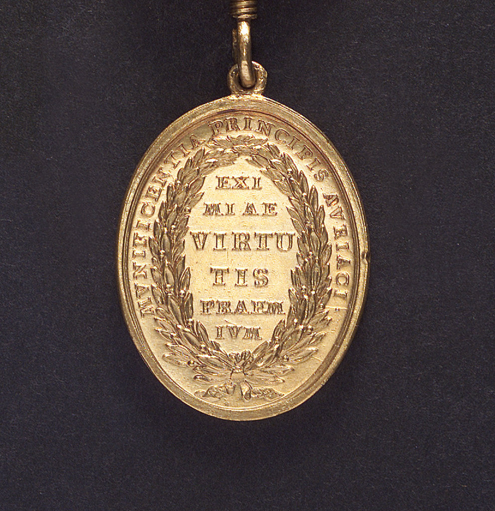 Detail of Medal commemorating the Battle of Dogger Bank, 1781; reverse by J.H. Schepp