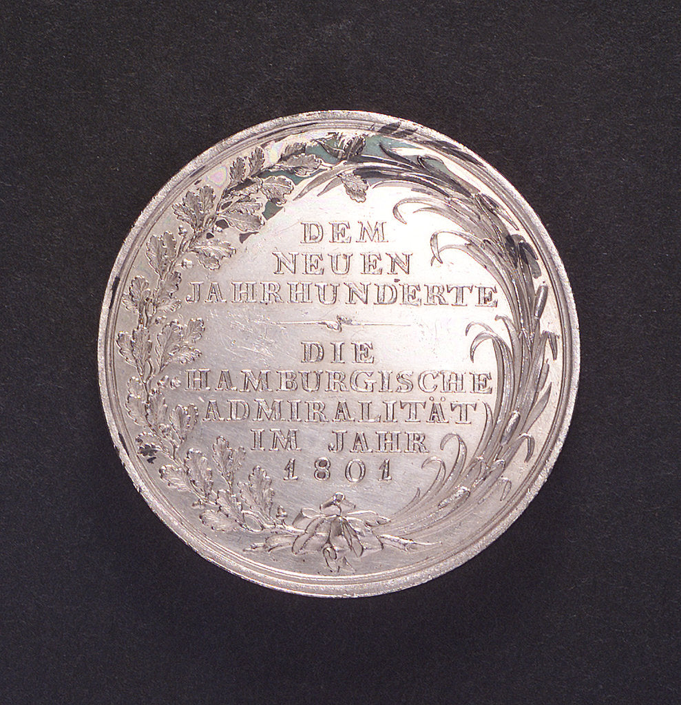 Detail of Medal commemorating the Hamburg Admiralty; reverse by Unknown