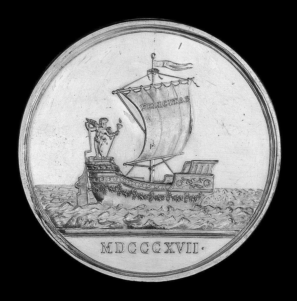 Detail of Medal commemorating the journey to Brazil of Archduchess Leopoldine of Austria, 1817; reverse by J.N. Lang
