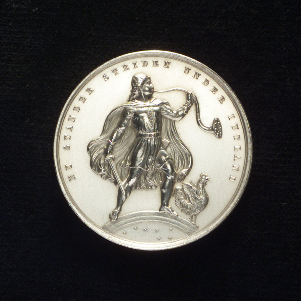 Detail of Medal commemorating volunteers from Scandinavia, 1849; obverse by P. Petersen