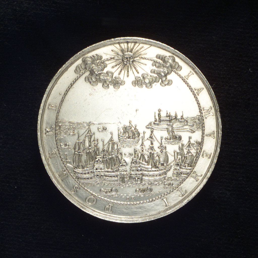 Detail of Medal commemorating the Peace of Oliva, 1660; reverse by J. Bensheimer