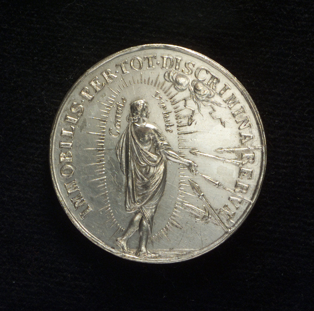 Detail of Medal commemorating Admiral Count Wachtmeister (1641-1714); reverse by A. Karlsten