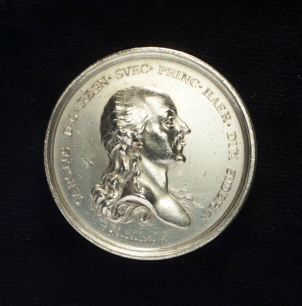 Detail of Medal commemorating Admiral Charles, Duke of Södermanland (1748-1818) and the battle of Hogland, 1788 by C. Enhorning