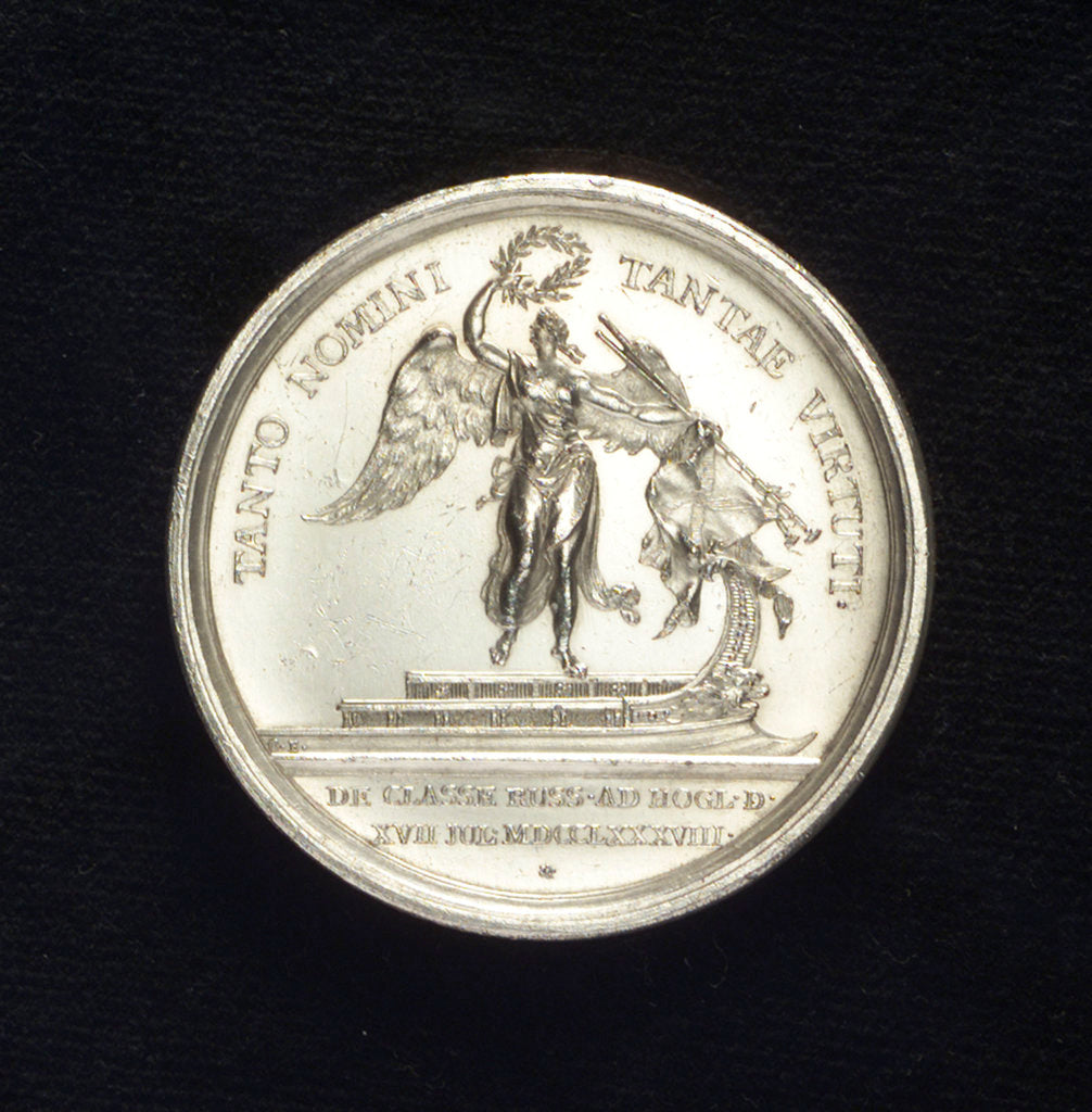 Detail of Medal commemorating Admiral Charles, Duke of Södermanland (1748-1818) and the battle of Hogland, 1788 by C. Enhorning