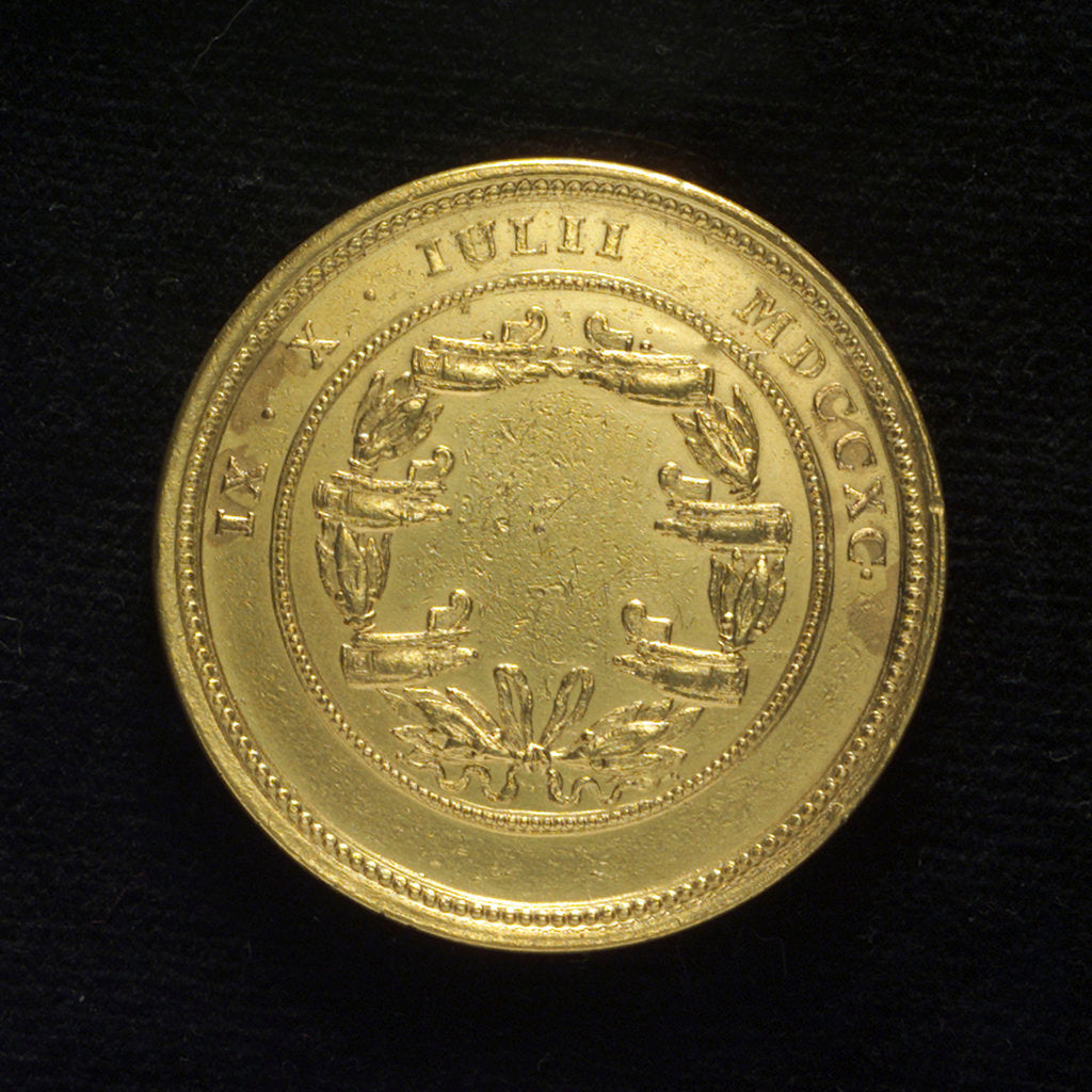 Detail of Medal commemorating the Battle of Svensksund, 1790; reverse by C.G. Fehrman