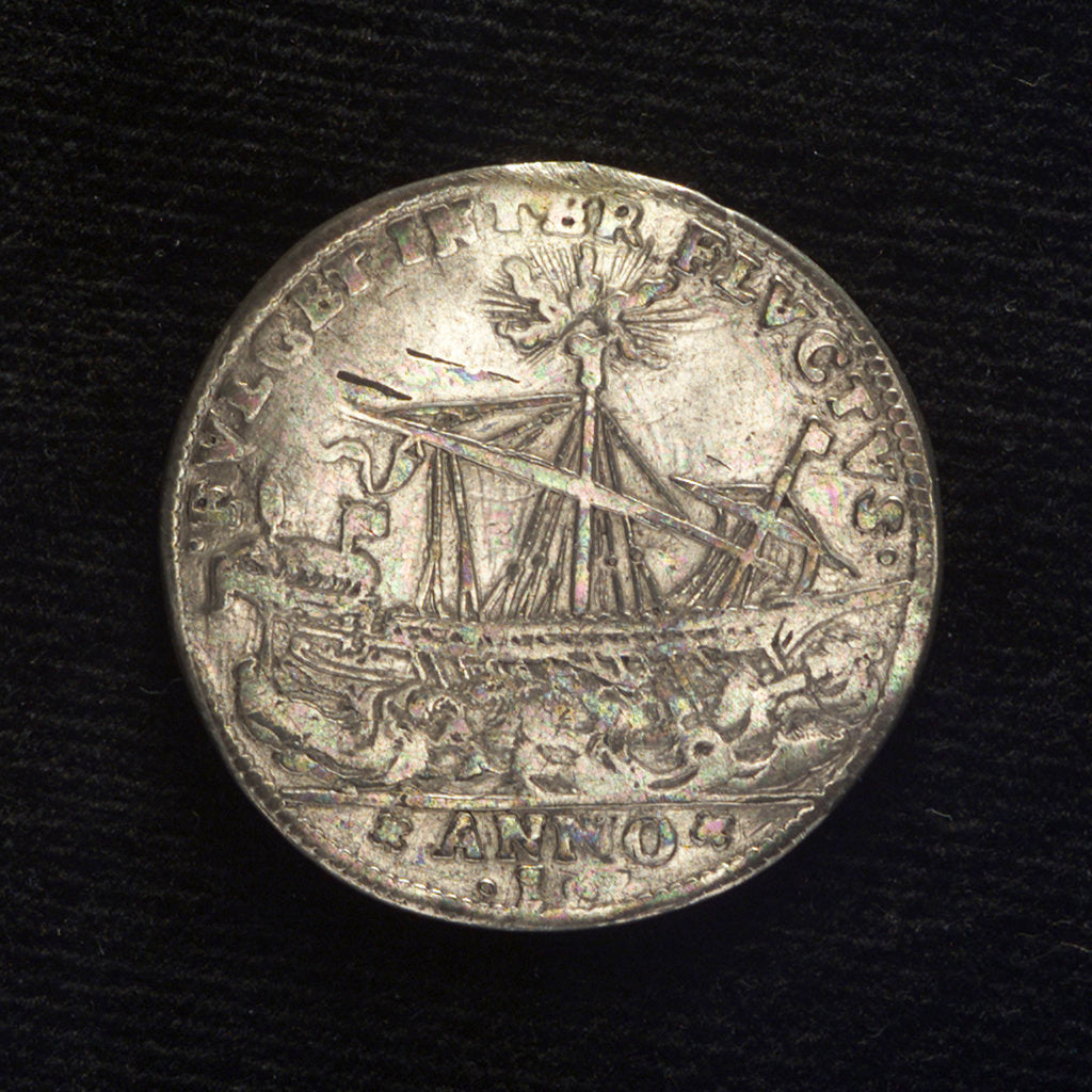 Detail of Counter commemorating the blockade of the Dardanelles, 1646; reverse by I.A. Batagia