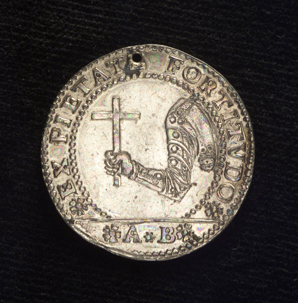 Detail of Counter commemorating the Battle of Andros, 1697; reverse by Andrea Baffo